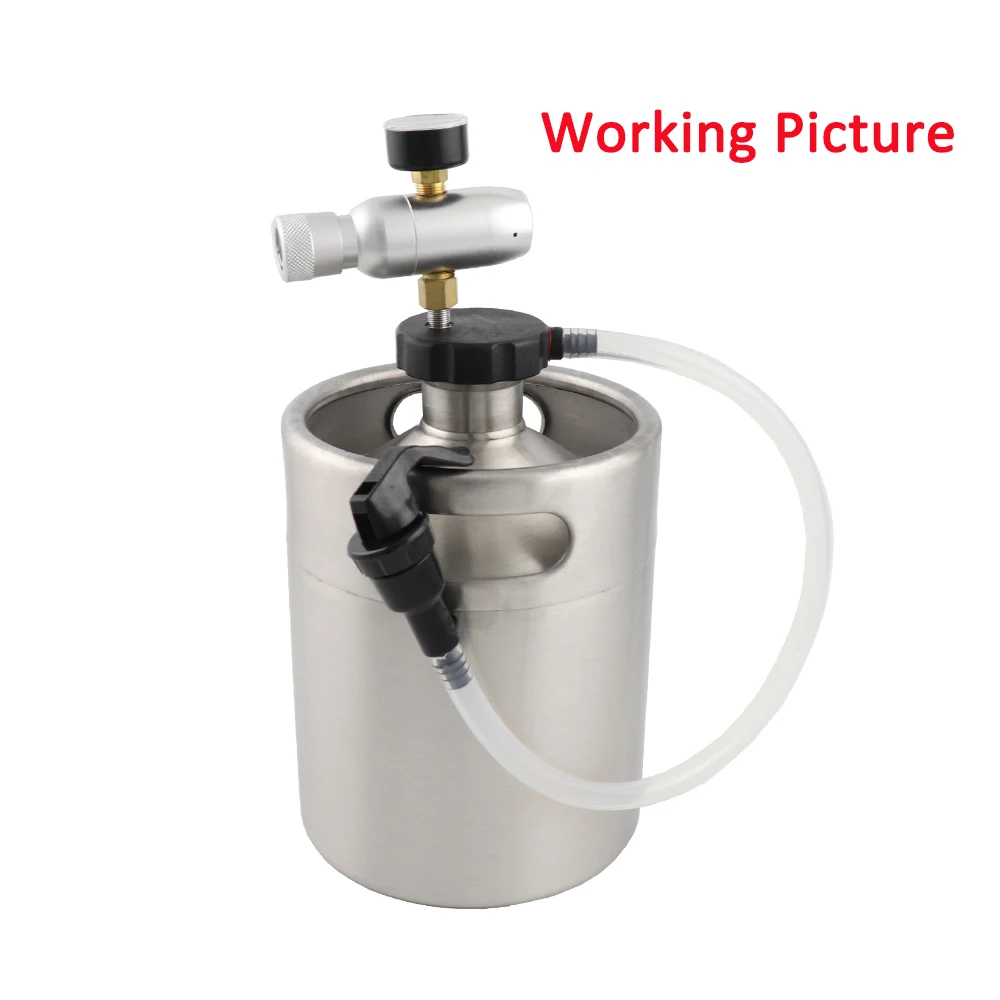 Portable Mini Keg Beer Dispenser Spear Basic Tap Kit With Picnic Faucet Co2 Regulator For 2L 3.6L 5L Beer Growler