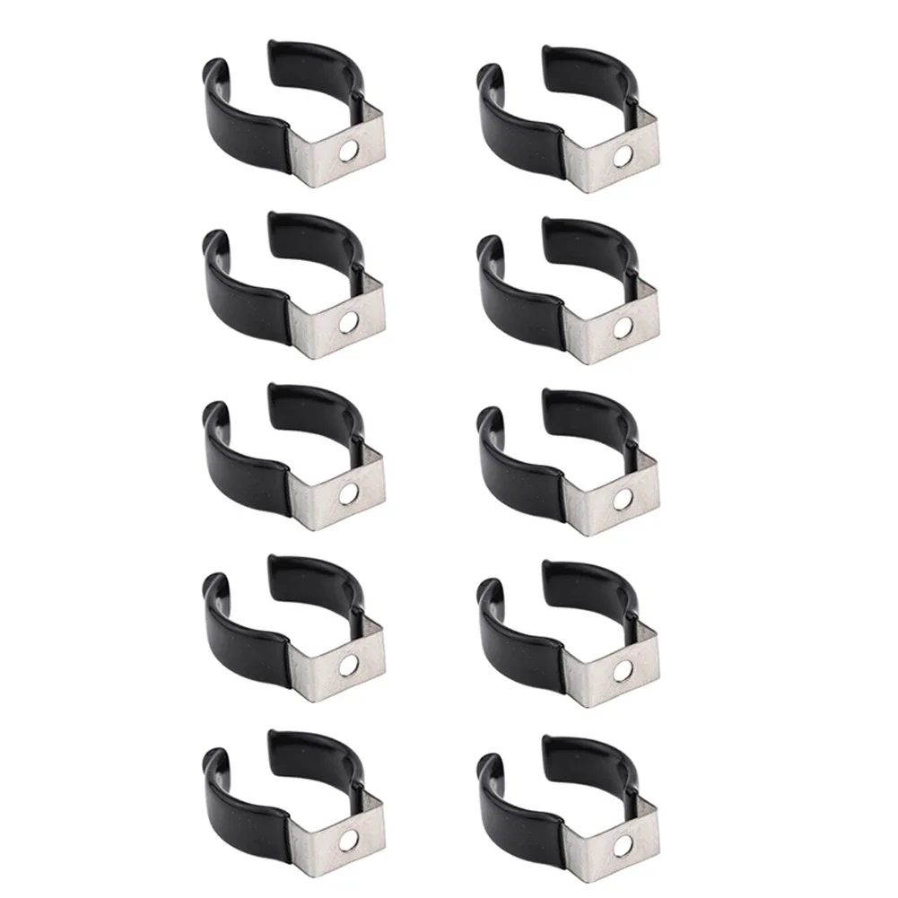 10Pcs U Clips Holder Bracket for LED Light Bulbs Fluorescent LED Tube Replacement Mounting Accessories Lamp Support Pipe Clamps