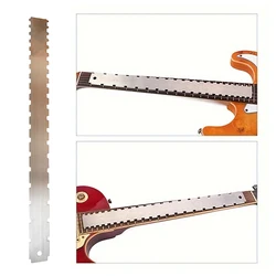 Guitar Neck Ruler Notched Straight Edge Gauge Luthiers Tool For Most Guitars
