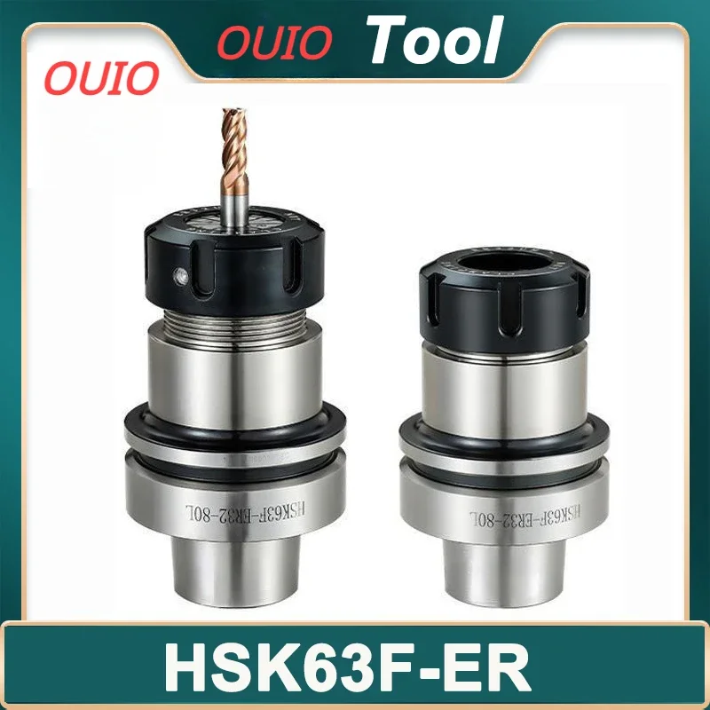 

OUIO HSK63F HSK ER Держатель инструмента ER16 ER25 ER32 ER40 Держатель инструмента HSK 63F ER Гравировальный деревообрабатывающий станок HSK63F Держатель инструмента