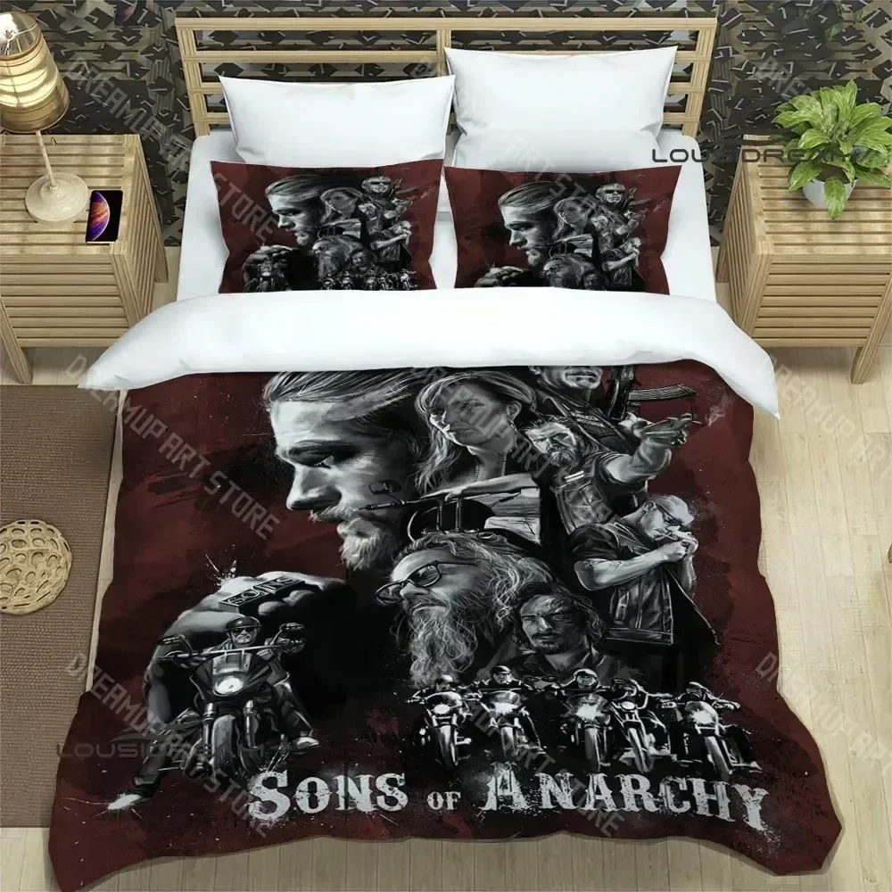 2026 3D Print Sons Of Anarchy Retro Printed Bedding Sets Exquisite Supplies Set Duvet Cover Bed Comforter Set Bedding Set Luxury