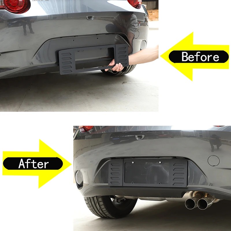 For Mazda MX-5 2016-2025 Aluminum Alloy Rear License Plate Decorative Panel License Plate Holder Car Modification Accessories