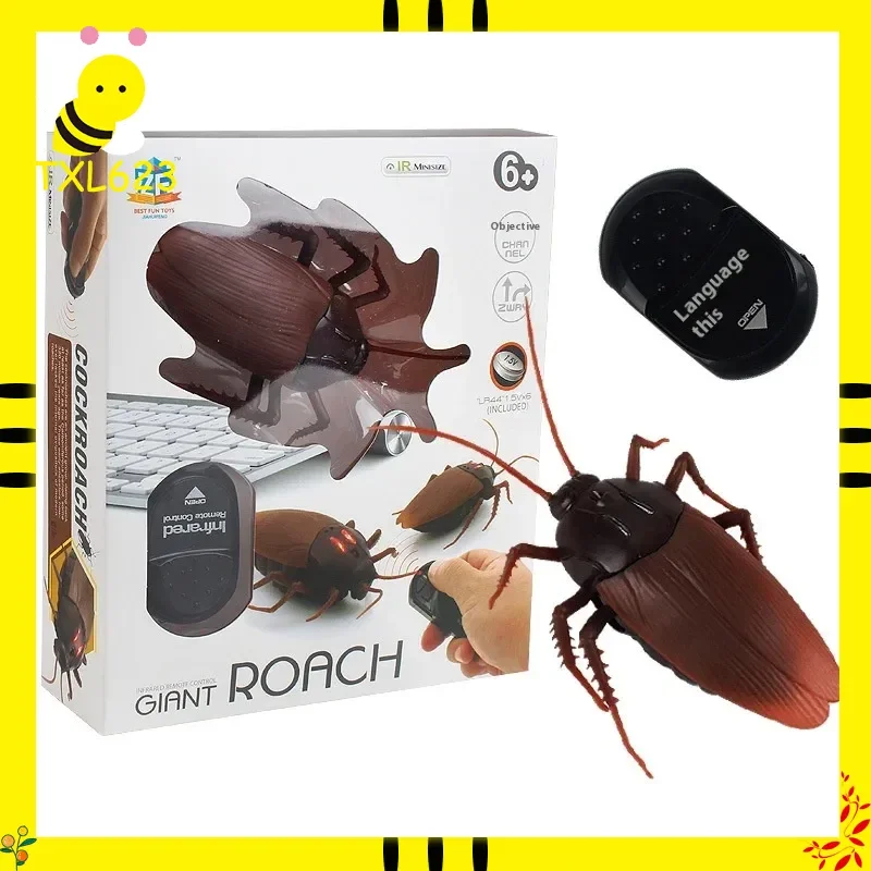 Juguete eléctrico de cucaracha con Control remoto, simulación de insecto, Mini broma, regalo para adultos, Halloween, Navidad, truco, mascota, juguete de animales RC