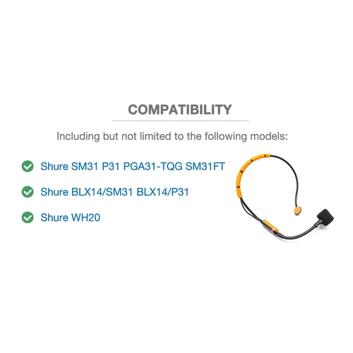 Imagen 2 del producto 5 uds SM31 fundas de micrófono de espuma para Shure SM31 P31 PGA31-TQG SM31FT, BLX14/SM31 BLX14/P31, WH20 micrófono inalámbrico/sistema de auriculares