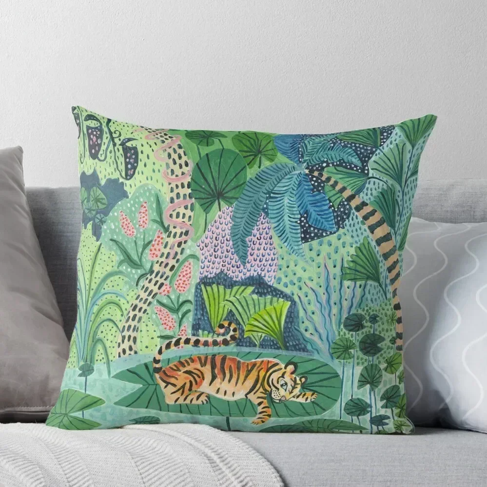 

Jungle Tiger Throw Pillow Couch Pillows Cushion Covers For Living Room christmas pillowcases Luxury Sofa Cushions pillow