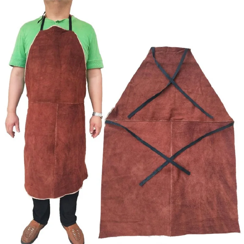 Professional Welding Suit Apron Leather Cowhide Welder Protective Clothes Carpenter Blacksmith Garden Clothing Working Apron