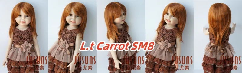 JD762 Natural curls Mid long doll wigs that can be tilted and self trimmed with bangs Full sizes Doll Accessories