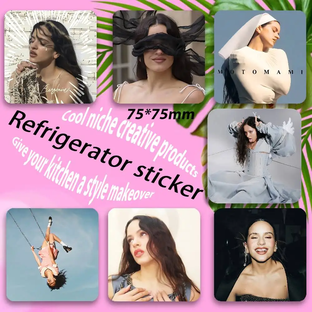R-Rosalia LUX Button Fridge Magnet Personalized Magnetic Durable Plastic Square Picture Surface Fridge Magnets