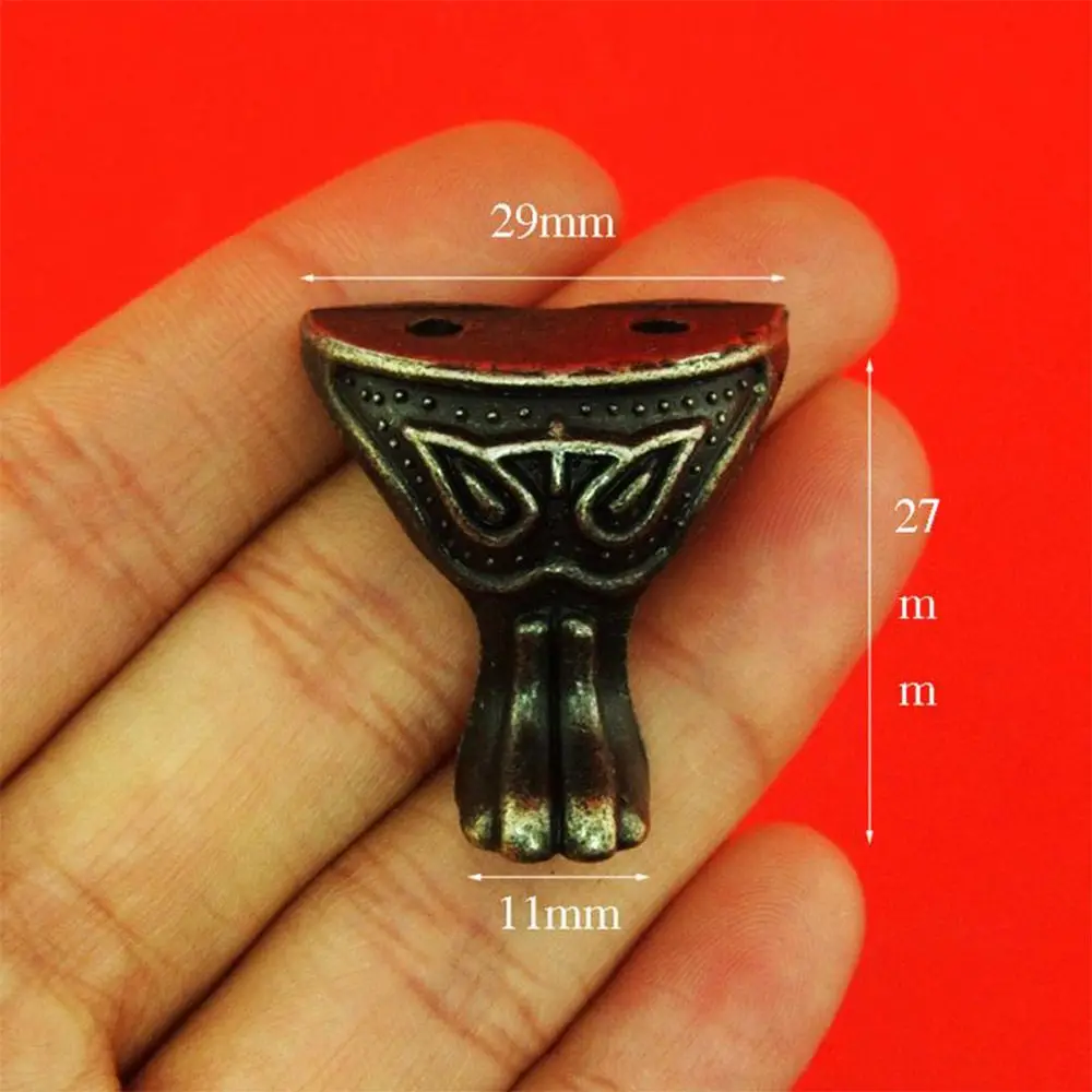 4Pcs Antique Case Decorative Protector Hardware Furniture Part Leg Feet Corner Furniture Leg