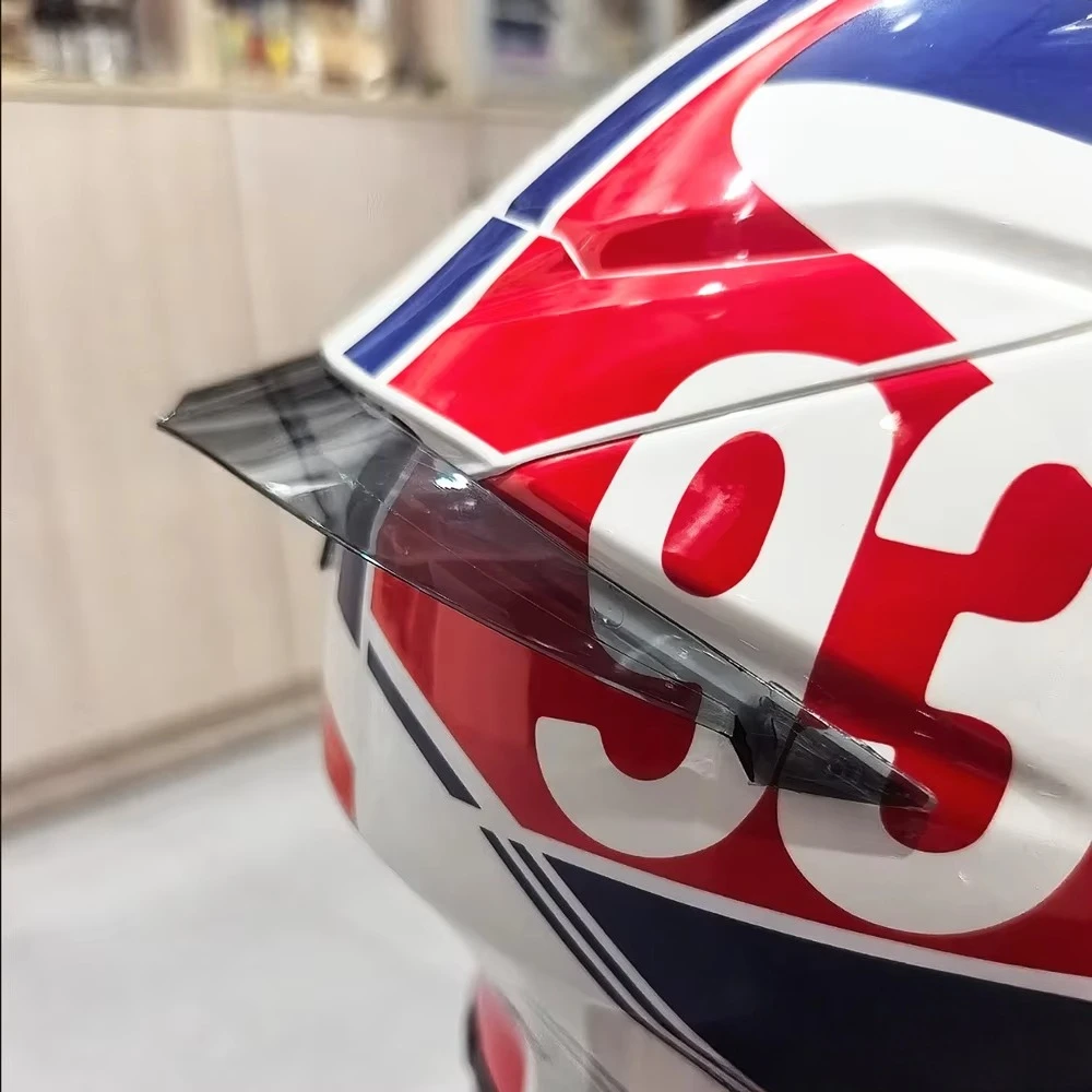Motorcycle Helmet Aerodynamic Tail Spoiler Wing, Compatible with Z8 RF1400 NXR2 CWR-F2, Rear Wind Stabilizer Decor Part