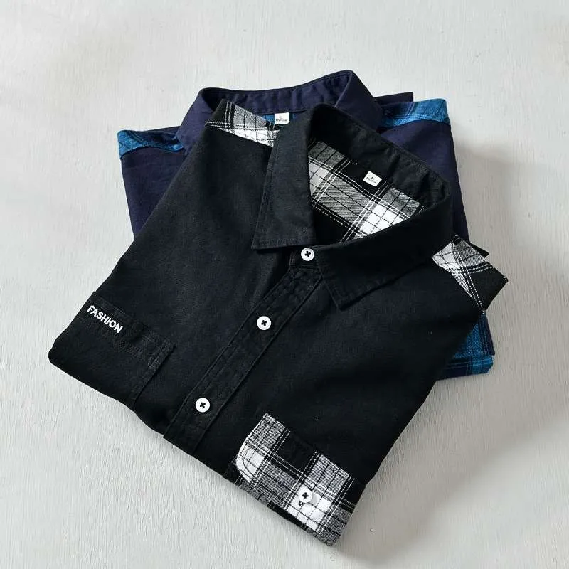 جديد الرجال عارضة القطن طويل Sve irt الخريف الشتاء الدافئة رقيقة Sle مادة أخرى 00٪ مريحة تناسب نمط آخر