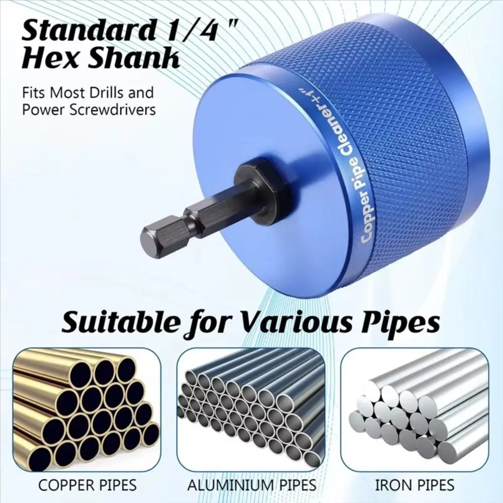 

1/2In 3/4In 1In Copper Pipe Cleaning Brush Effective Rust Polishing Pipe Cleaner Metal HVAC Cleaning Tool Plumbing Drains