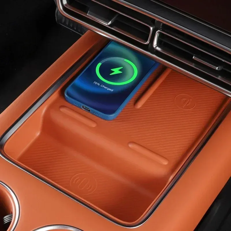 

For LiXiang L7 L8 L9 2023-2025 Silicone Car Anti-slip Mat for Central Water Cup Wireless Charging Pad Interior Car Accessories