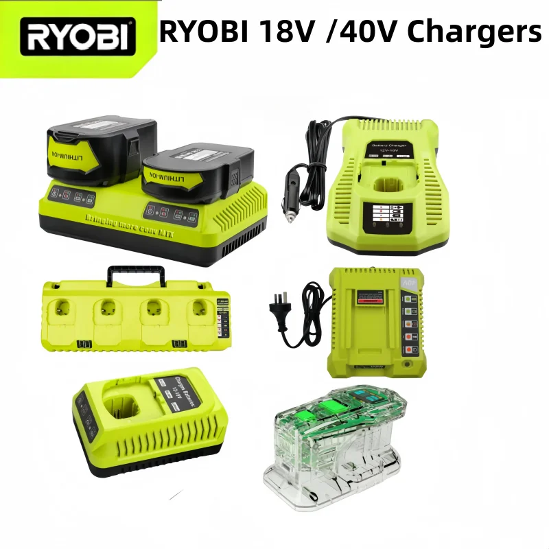 

Ryobi 18V-40V Li-ion Ni CD Ni MH Rechargeable Battery Fast Charging Premium Multifunctional Charger
