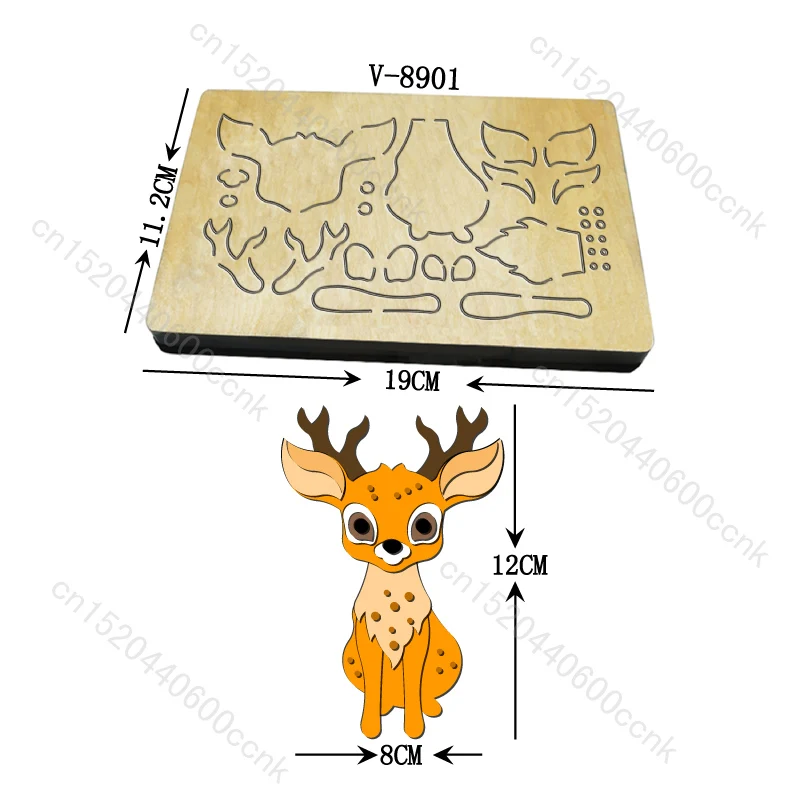 

Wooden Christmas Deer Dies, Cutting Dies, Scrapbooking, Multiple Sizes, V-8901, New