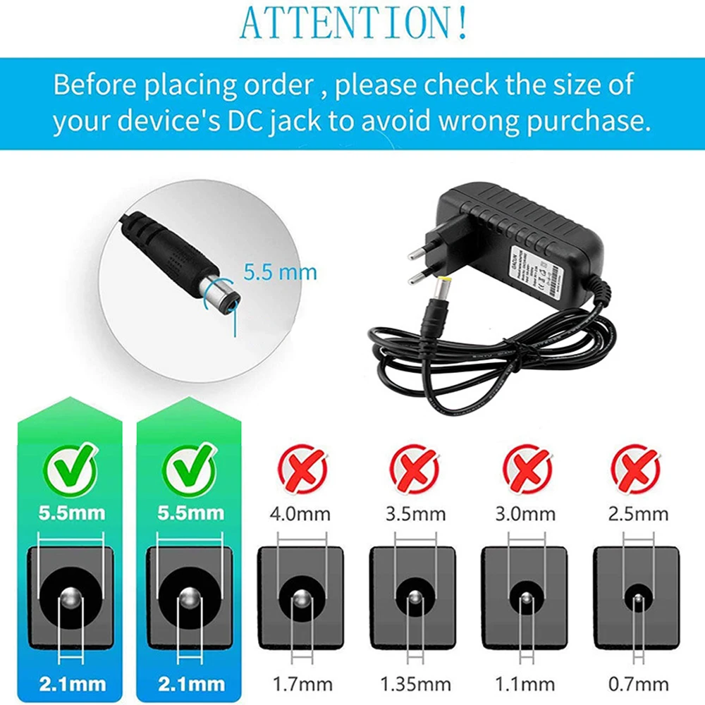 AC 110V - 220V DC 5V 12V 24V Power Supply Adapter 1A 2A 3A 5A 6A 8A 10A 5 12 24 V Volt Transformer Converter For LED Strip Light