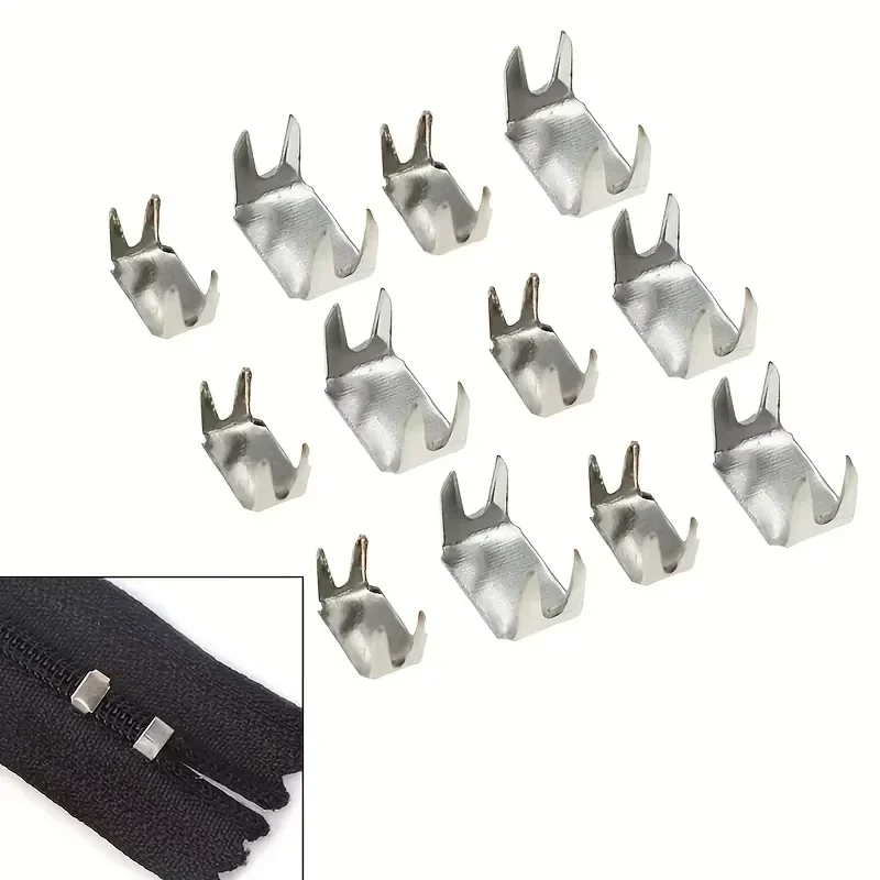20PCS 5# Metal Clasp Claw-Style Tail Four-Claw End Zipper Head Tail Regulation Four-Claw Code Card Stop Zipper Stop