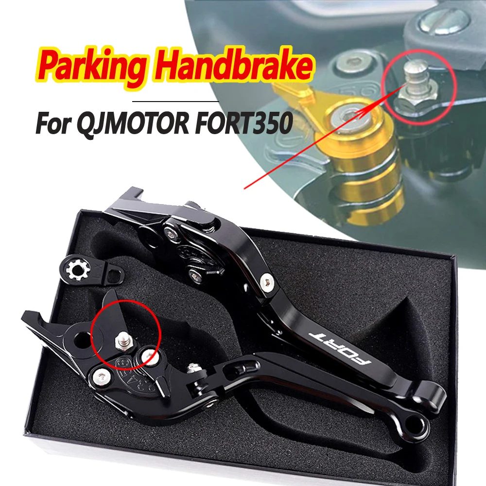 

For QJMOTOR FORT350 FORT 350 FORT350GT brake horn with parking anti drop FORT 350GT brake handle foldable telescopic handle
