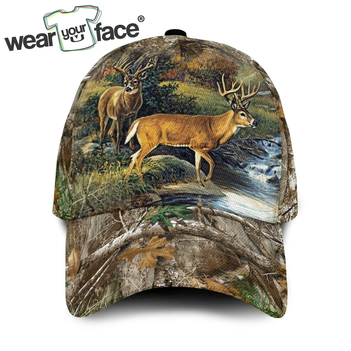 Fire Deer Moose Hunting Animals Baseball Cap 3D All Over Printed Snapback Hat Men Women Adult Outdoor Sports Headwear Sun Visor