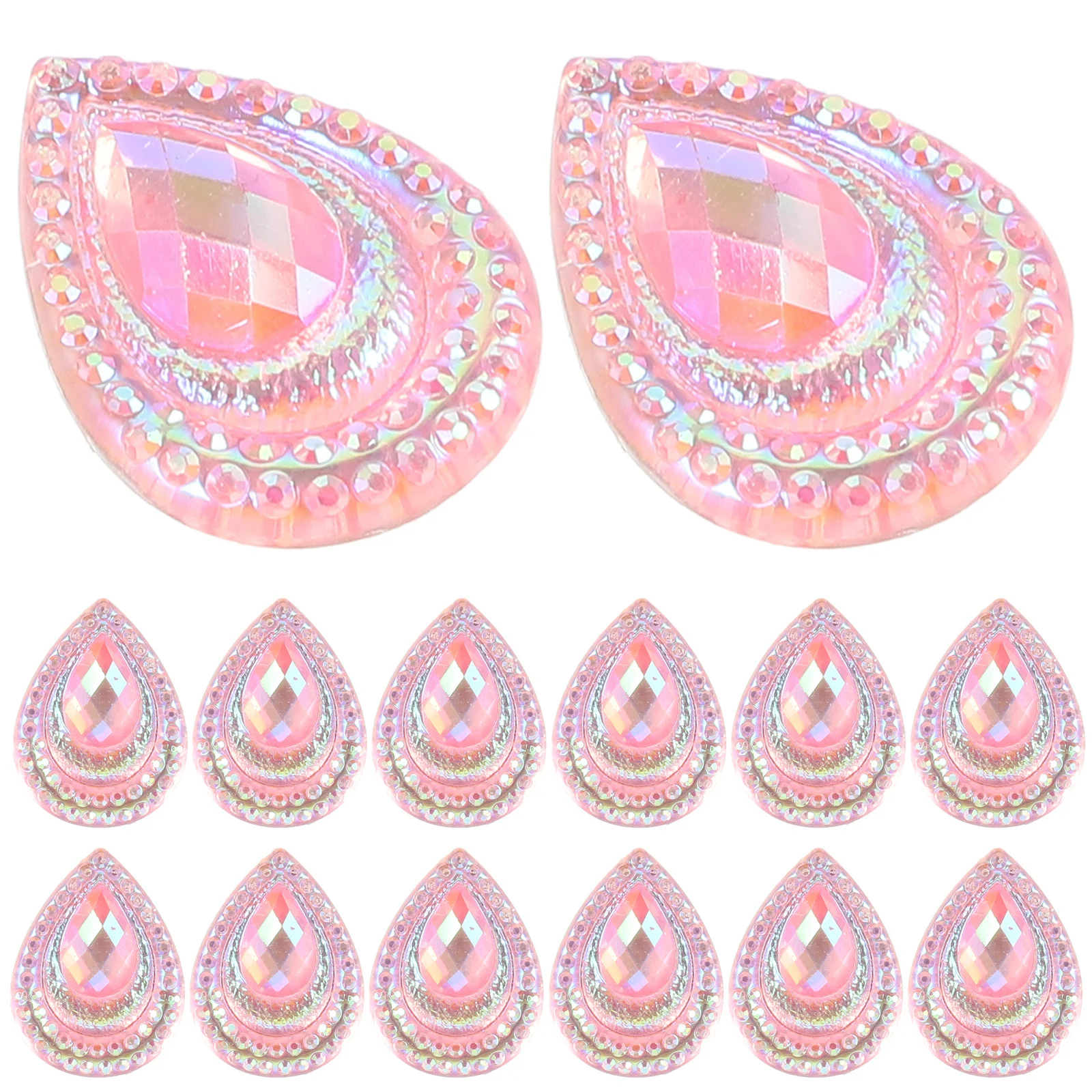 

50pcs Water Drop Rhinestones Craft Embellishments Sew On For Clothes Diy Crafts Flatback Gemstones Bulk Decor Wedding Dress