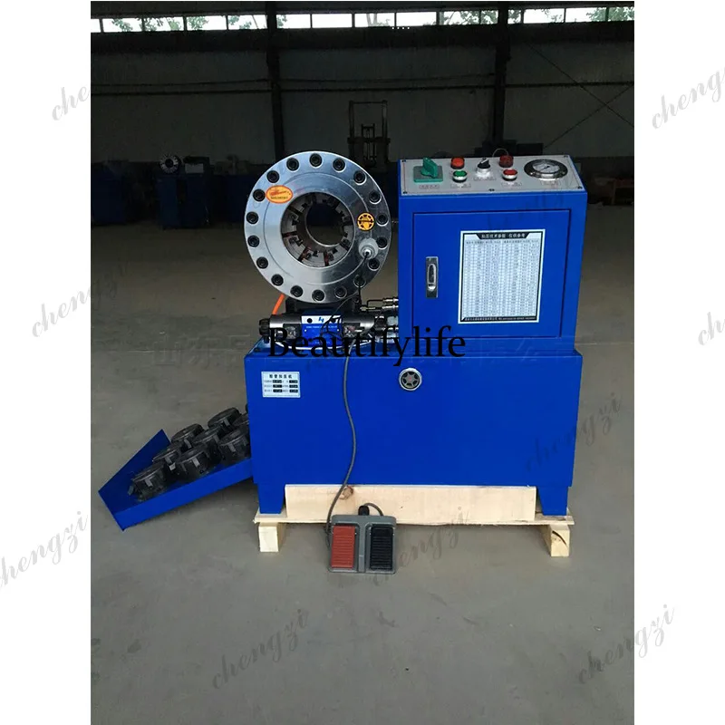 Fully Automatic , Scaffolding Steel Shrinking Machine, Square Round Pipe Crimping Forming Machin