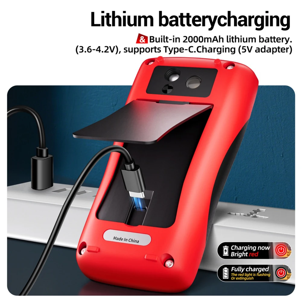 AR01 열화상 멀티미터 Type-C 충전 1000V 25000회 테스터 250MOhm 적외선 열화상 카메라 멀티미터 전기 기술자