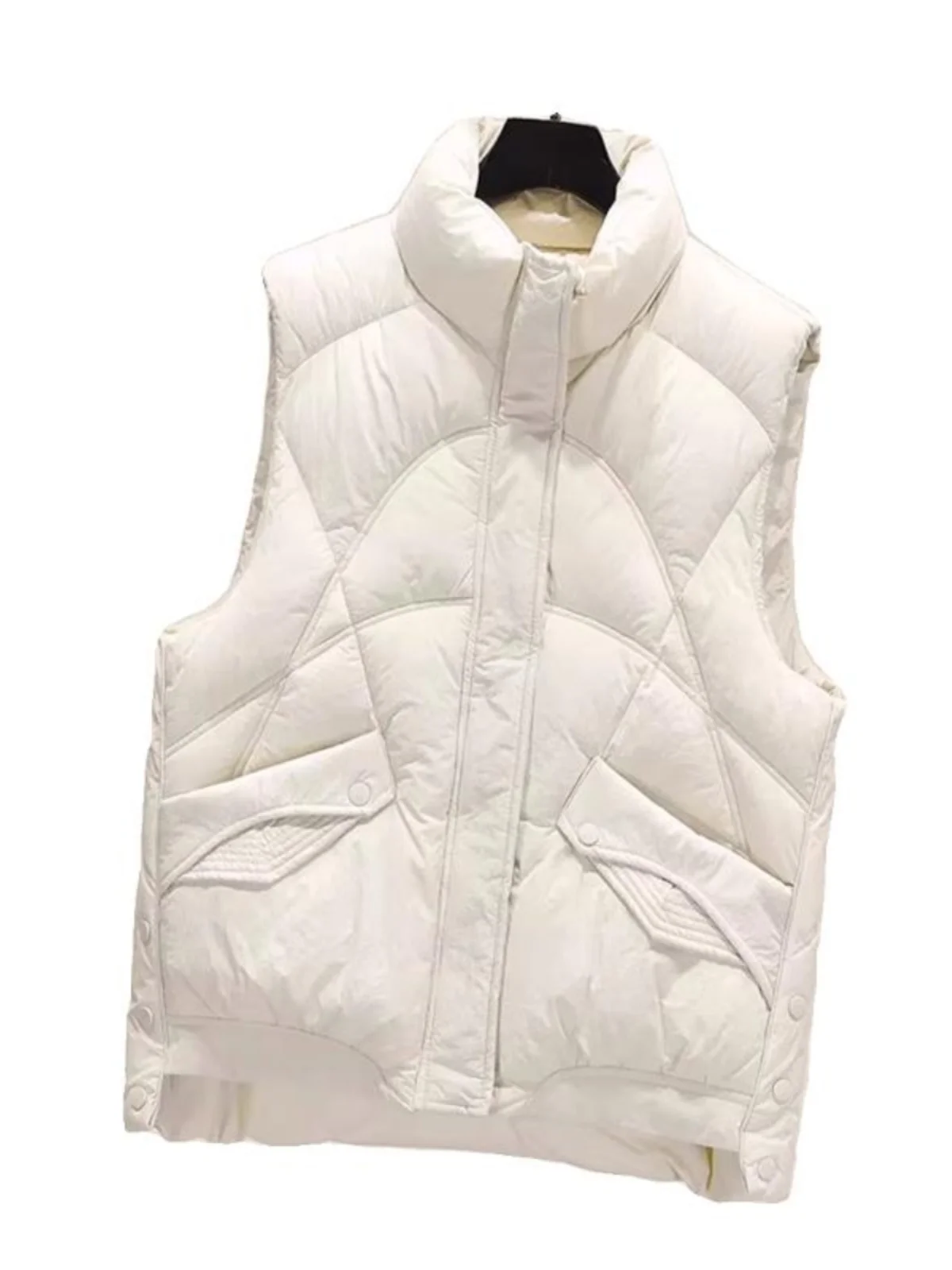 여성용 다운 코튼 조끼 2025 가을 겨울 신상 한국 스타일 루즈핏 패션 소형 사이즈 두꺼운 조끼 아우터웨어 트렌디