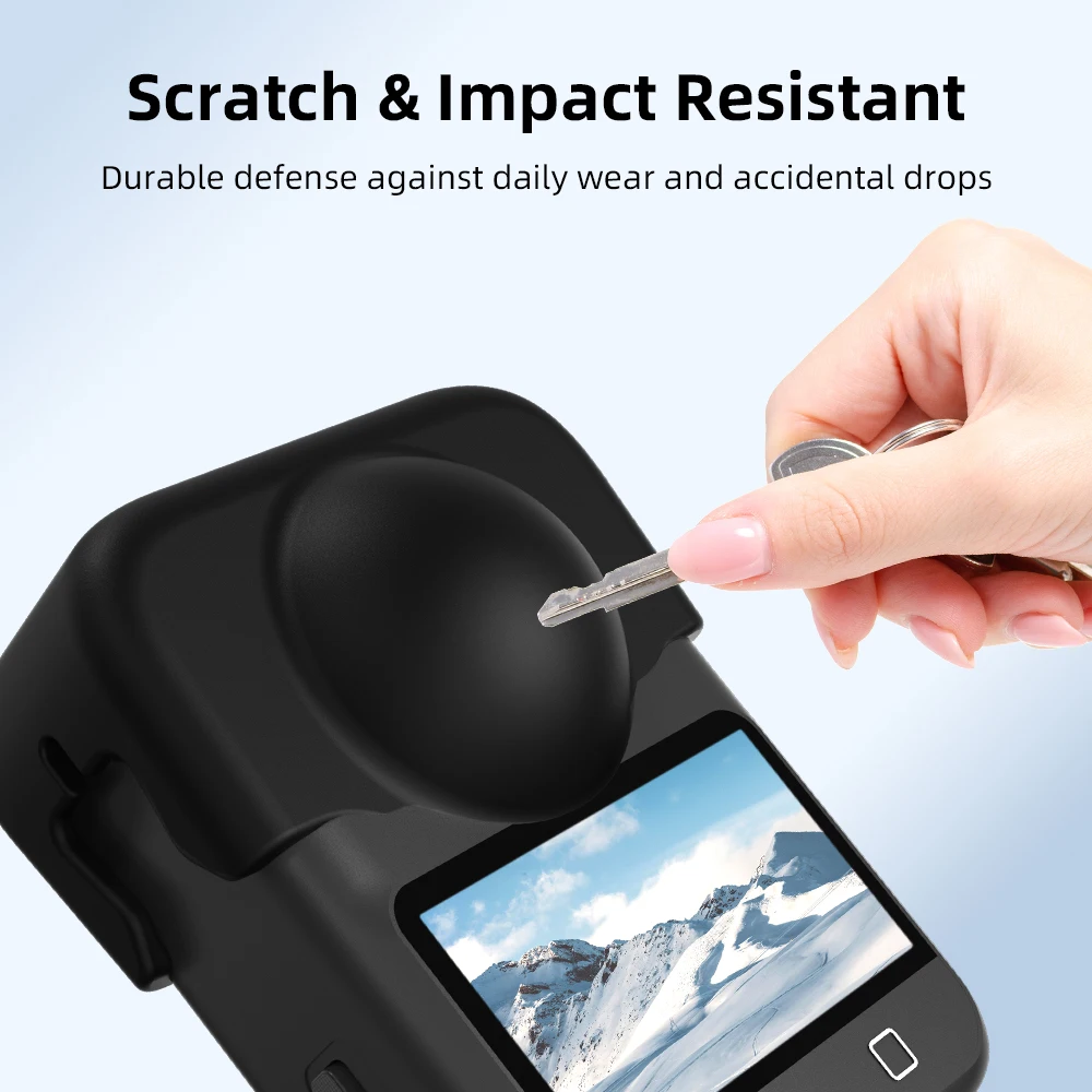 Flymile غطاء العدسة ل DJI OSMO 360 غطاء من السيليكون المضادة للخدش حامي غطاء ملحقات الكاميرا البانورامية