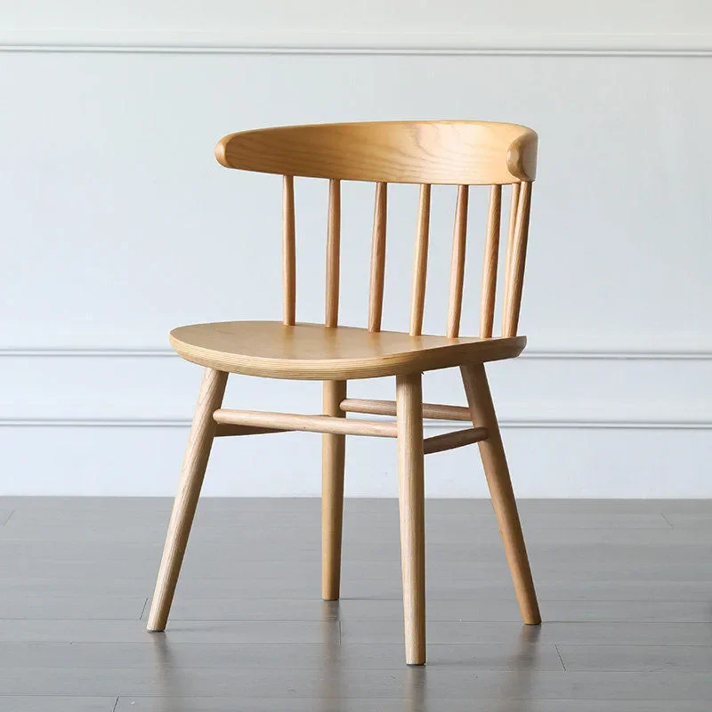 for Solid Wood Dining Chair Household Windsor Chair for Cafe Milk Tea Shop B&B Catering Back Chair Medium Antique Leisure