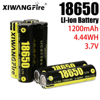 XIWANGFIRE 100% New Original 3.7V 18650 Rechargeable Battery 1200mAh 18650 Lithium Rechargeable Battery for Flashlight Headlamp
