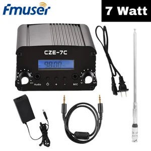 طقم إرسال FM احترافي ، راديو FM 7W ، بث ، بعيد المدى ، هوائي الكنيسة ، احترافي أعلى 10 مبيعات هوائي راديو FM طويل المدى - No10