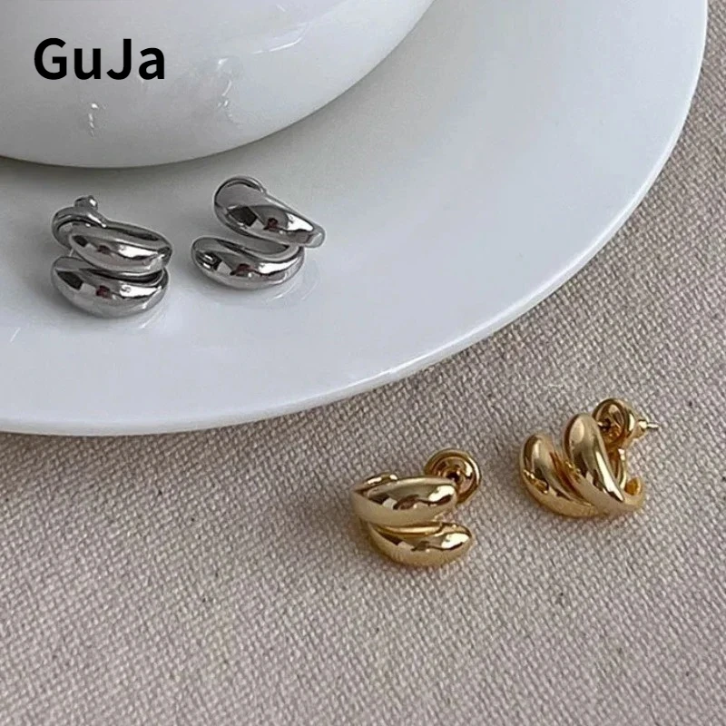 

Fashion Jewelry European and American Design Metal Stud Earrings For Women 2025 Trend New Simply Style Accessories Hot Sale