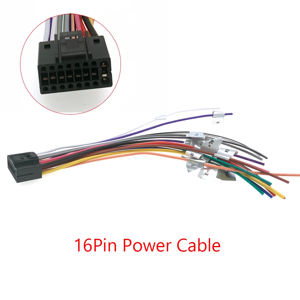 Arnés de cables Universal para Radio de coche, cableado estéreo, USB, adaptador GPS, 16 Pines, para Hyundai, Honda, Nissan, Kia, Ford, Toyota, VW