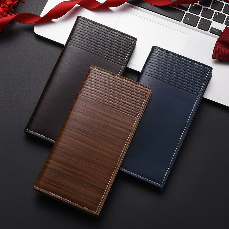 Soft PU Leather Wallet Men's Large Capacity Wallets Man Small card holder Wallets Balck Short Purse for Male carteras de mujer