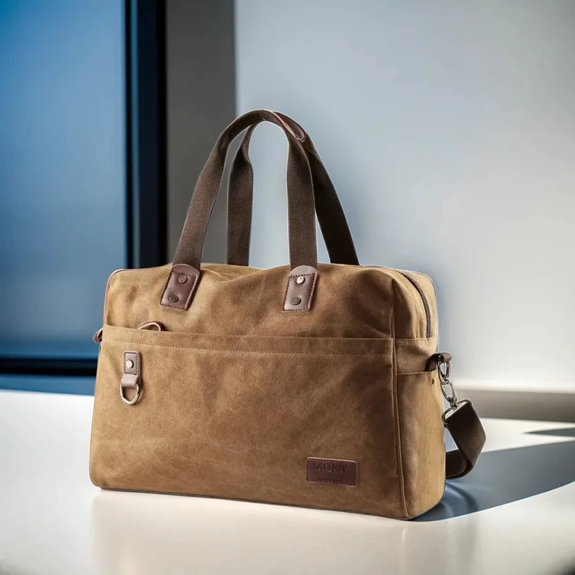 

Men Canvas Handbag, Casual Business Bags Fit 15.6 inch Laptop, Fashion Fitness High Quality Travel Shoulder Bag