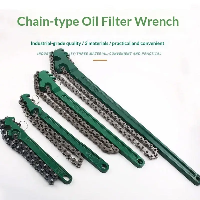 Belt Chain Filter Wrench 9/12/16/24 Inch/oil Grid Filter Disassembly Chain Pipe Pliers