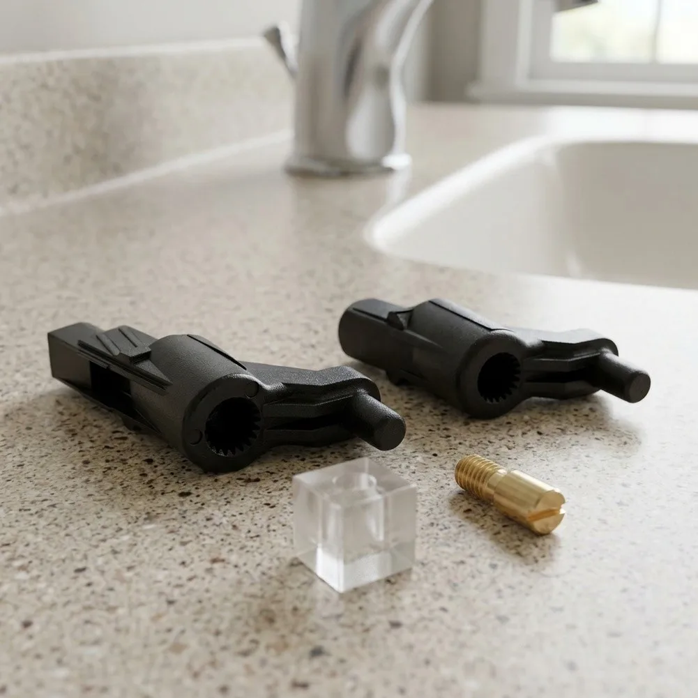Lever Adaptor Replacement Kit for Faucet Handles Compatible with 46265000 Part Number 7.5cm Black ABS Construction