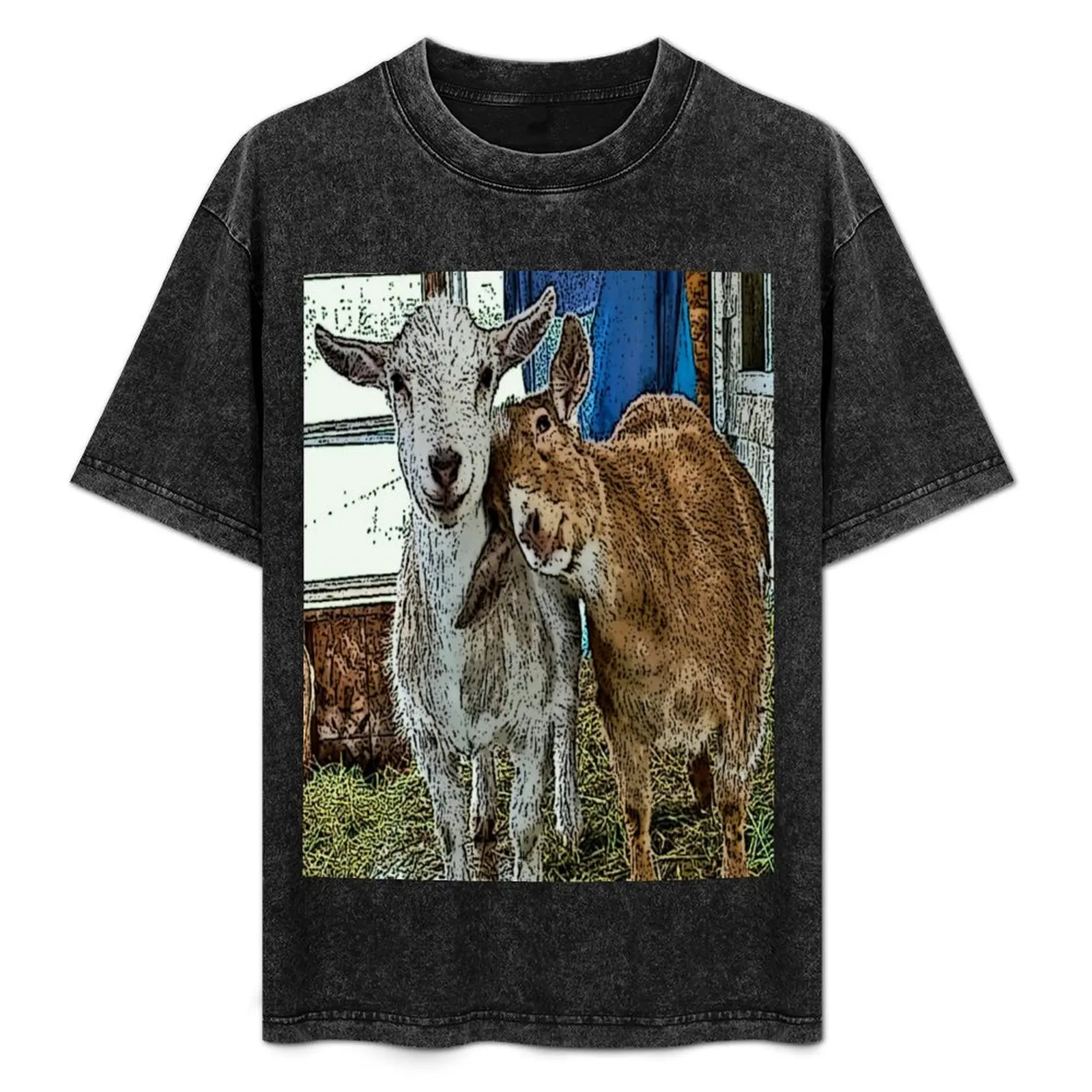 

Goats who Care T-Shirt Casual Lightweight Short Sleeve Top