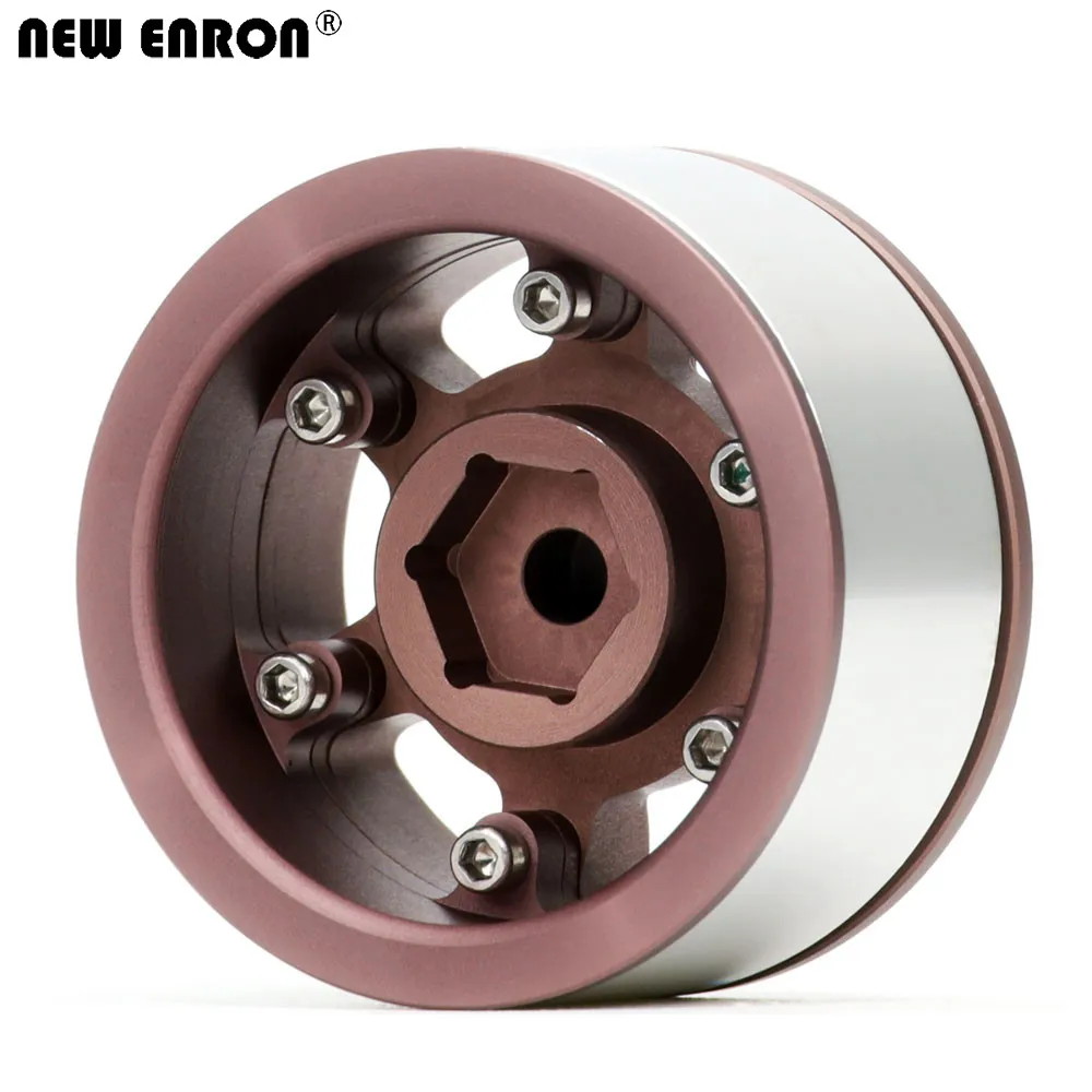 NEW ENRON Aluminium 1.55 inch Beadlock Wheel Rim hub For RC 1/10 Crawler Car tires TF2 Axial 90069 LC70 LC80 jimny CC01