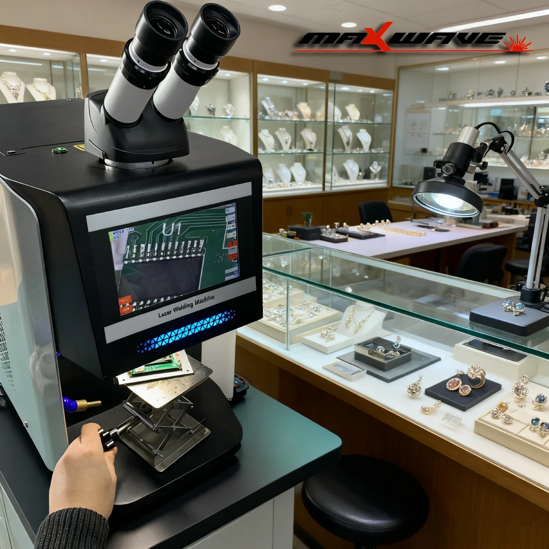 Jewelry Spot Welding Machine Fiber Laser Touch Screen  600W/1500W/2000W MINI Laser Soldering With CCD Control System Microscope