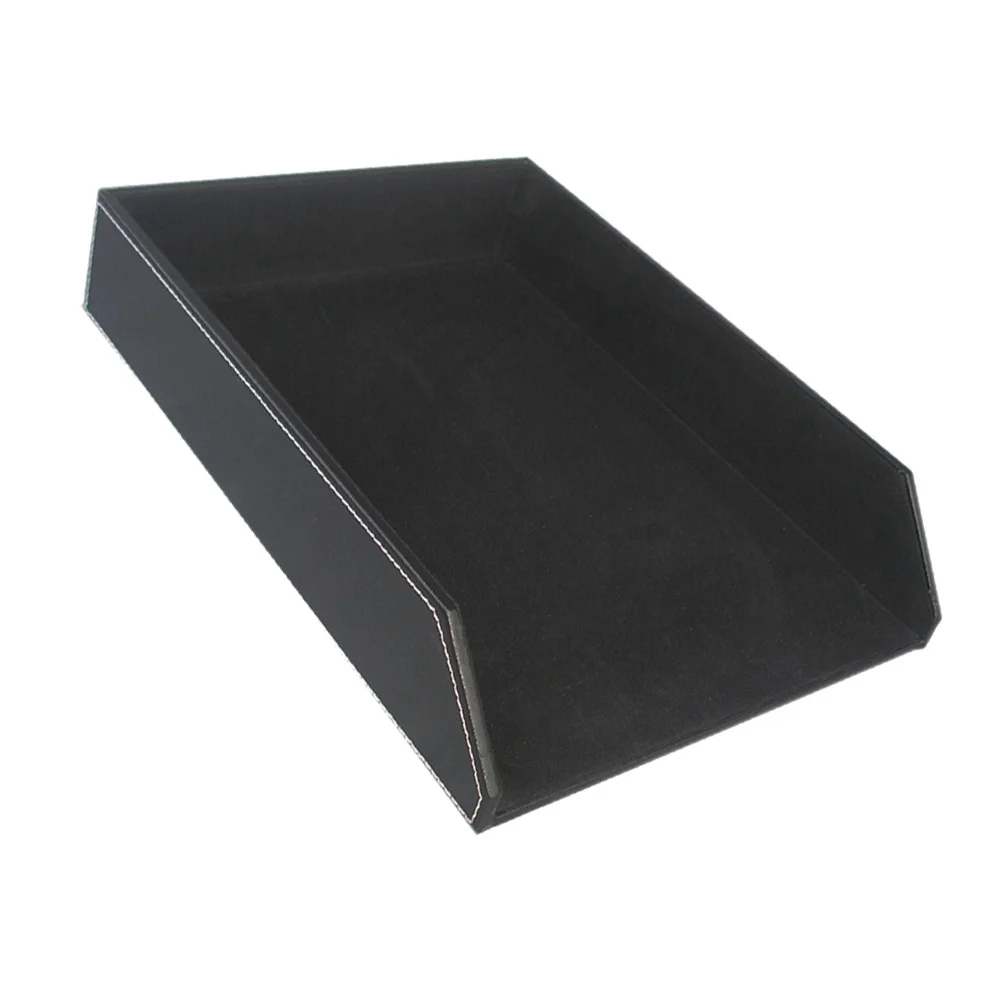 Black A4 File Storage Tray Document Organizer Desktop Holder For Office School Home Paper Management Tray Organizer