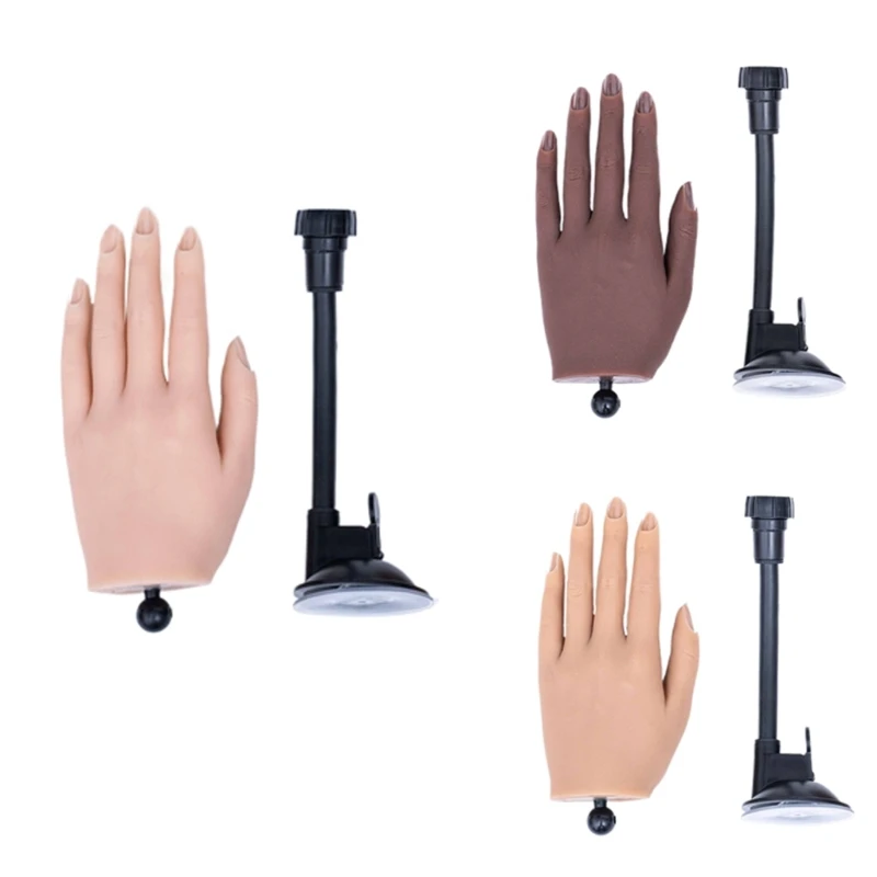 E1YE Practice Hand for Acrylic Practice Hand,Fake Hand for Nail Practice,Fexible Hand Practice Mannequins Hand