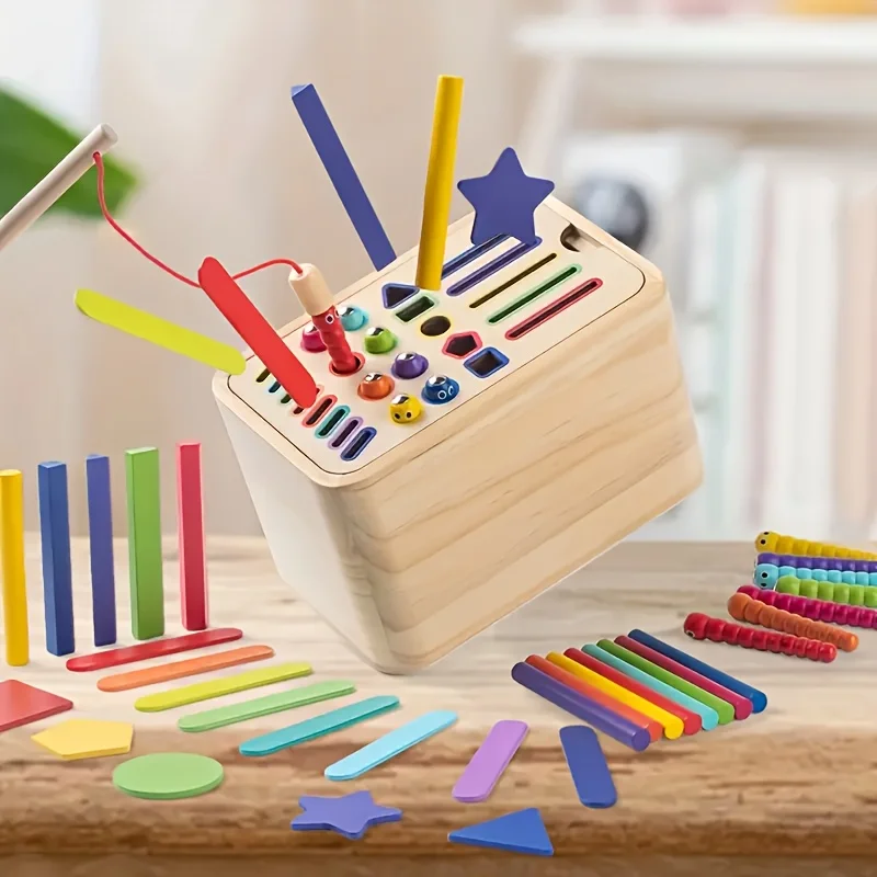 57 pezzi per bambini prima educazione colore tre in uno classificazione cilindro riconoscimento colore bambino giocattolo educativo Montessori