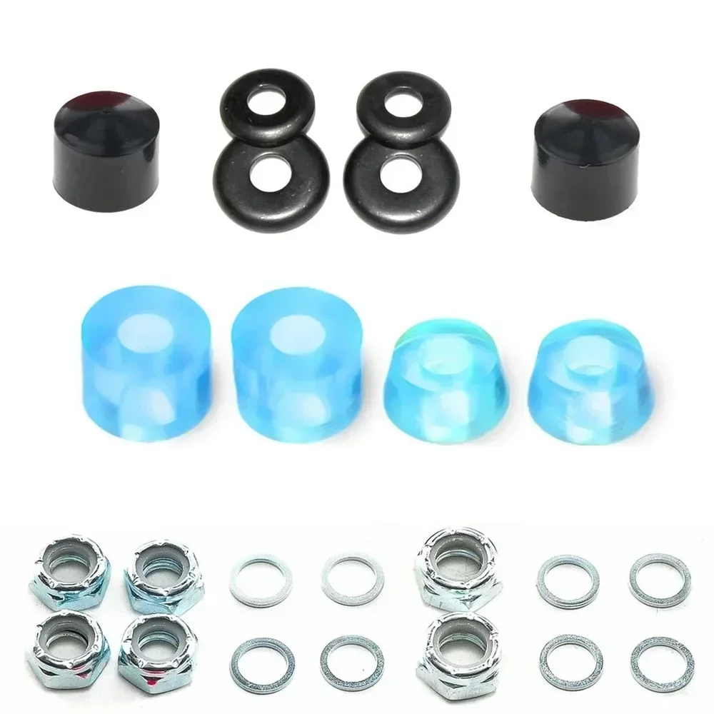 Skateboard Shock-Absorber Set PU Rubber Colorful Top Bottom Bush Washers 90a Hard Longboard Pivot Tube Accessories Cups