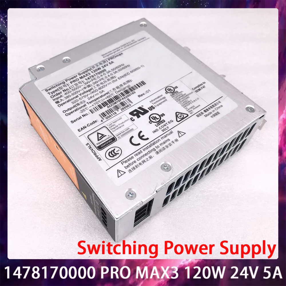 New 1478170000 PRO MAX3 120W 24V 5A Three-Phase Power Switching Power Supply For Weidmuller Works Perfectly Fast Ship