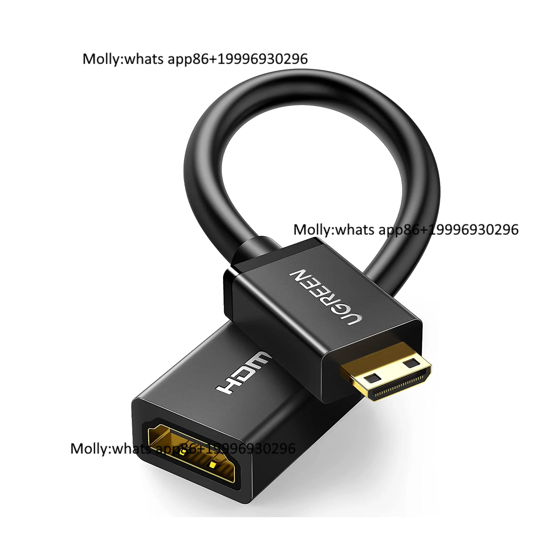 For Gold Plated Mini for Adapter Male to Female Cable 4K 20cm for Raspberry Pi Zero 2 W/W DSLR Camera and Monitor