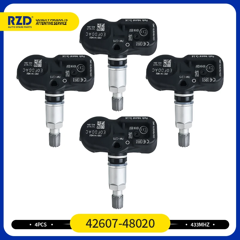 

42607-48020 4260748020 PMV-C215 New Tire Pressure Sensor 433MHZ for 2018-2024 Lexus ES GX LC LM LS LX RX UX Series 433MHZ TPMS