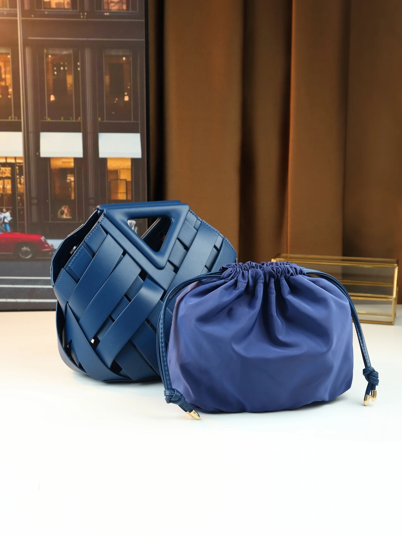 

European and American fashion trend woven women go out one shoulder crossbody vegetable basket bag