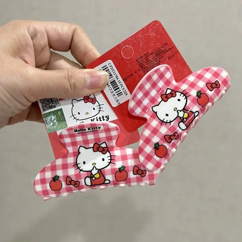 Anime Hello Kitty Hairpins Hair Claws Cute Kuromi Hair Clips KT Cat Hair Accessories Birthday Girl Claw Clip Birthday Gifts view 4