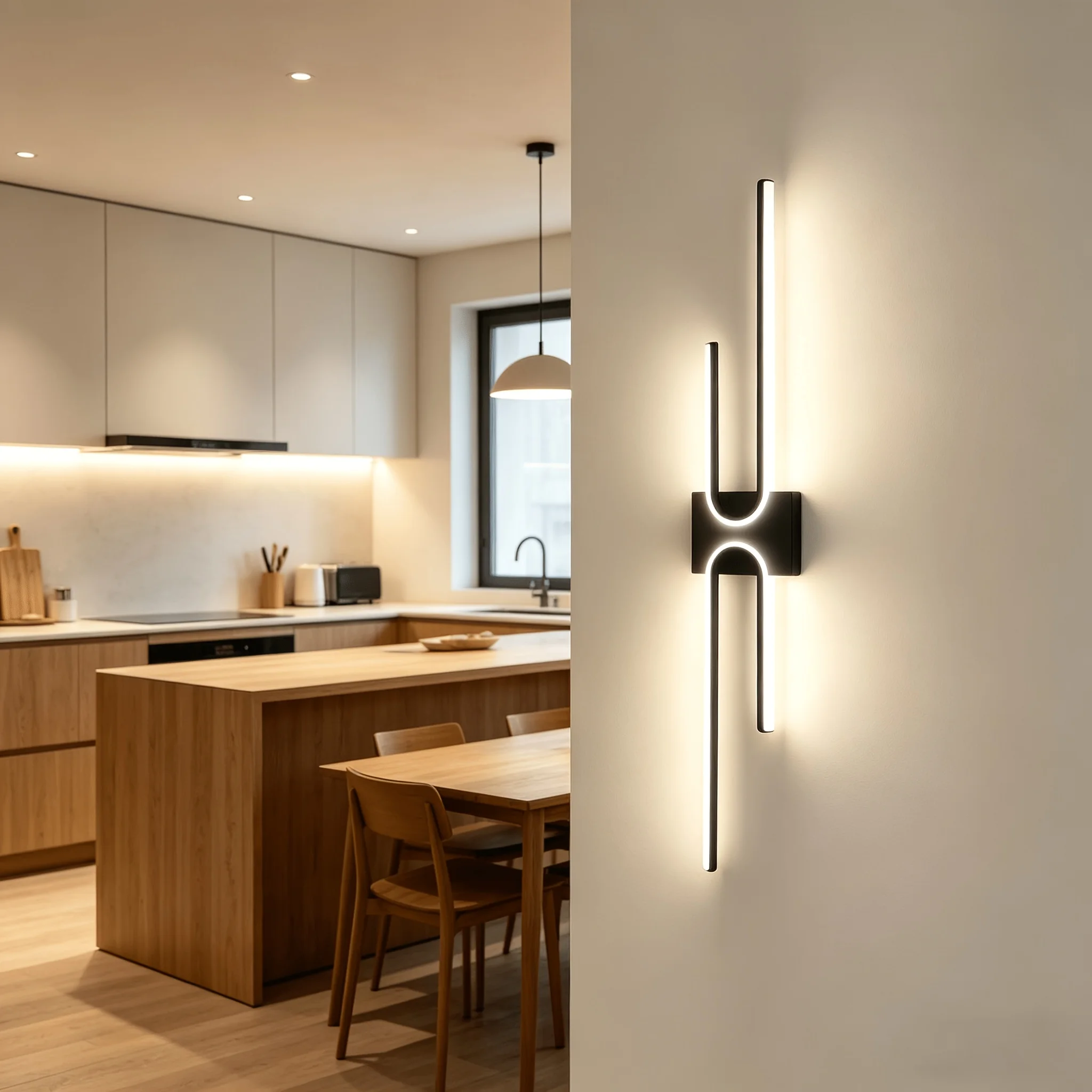 Luxuriöse LED-Wandleuchten im langen Streifen-Stil für Wohnzimmer, Sofa-Hintergründe, Schlafzimmer, Nachttische, Büros, Esszimmer, Heimdekoration und Beleuchtung